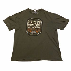 Harley Davidson Green T-Shirt size 2XL Ride 2 Live Mile High Aurora Colorado